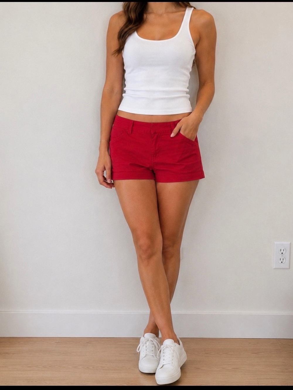 J. Crew Bright Red Cotton Bermuda Shorts